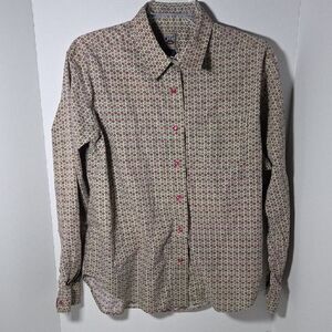 Cruel Girl Floral Pattern Shirt in Green and Pink L